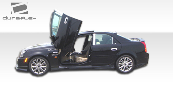 2003-2007 Cadillac CTS Duraflex Platinum Body Kit - 4 Piece - Includes Platinum Front Bumper Cover (100425) Platinum Rear Bumper Cover (100426) Platinum Side Skirts Rocker Panels (100427) / Vehicle Year Make Model Trim - 2003-2007-Cadillac CTS ALL / Product Type - Kit / Style Name -Platinum / Kit Material - FRP (Fiberglass Reinforced Plastics) / Notes -
