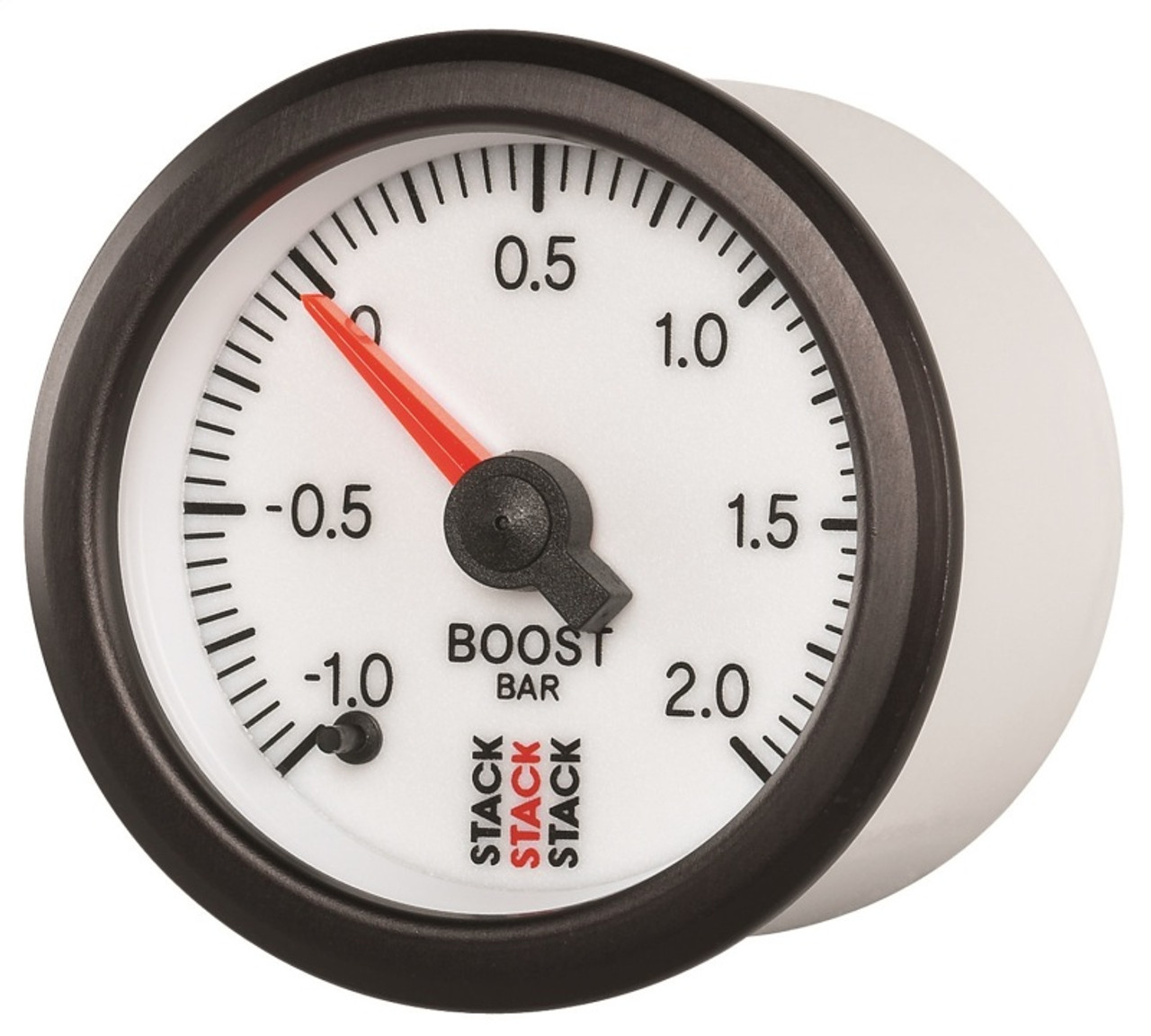 Autometer Stack 52mm -1 to +2 Bar (Incl T-Fitting) Pro Stepper Motor Boost Pressure Gauge - White - ST3361