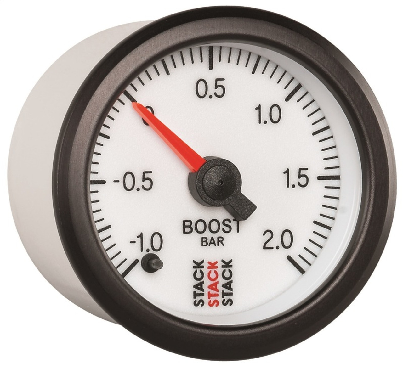 Autometer Stack 52mm -1 to +2 Bar (Incl T-Fitting) Pro Stepper Motor Boost Pressure Gauge - White - ST3361