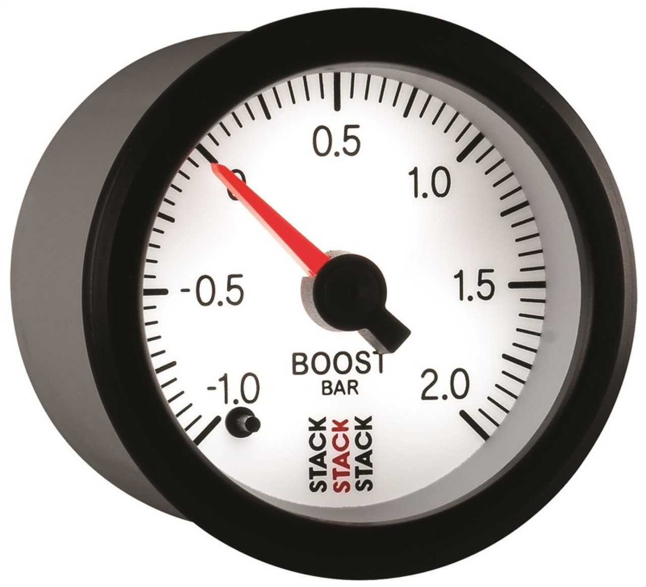 Autometer Stack 52mm -1 to +2 Bar (Incl T-Fitting) Pro Stepper Motor Boost Pressure Gauge - White - ST3361