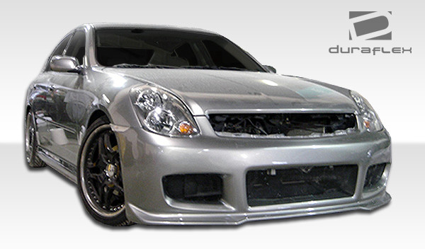 2003-2004 Infiniti G Sedan G35 4DR Duraflex GT Competition Body Kit - 4 Piece - Includes GT Competition Front Bumper Cover (100470) GT Competition Rear Lip Under Spoiler Air Dam (100471) GT Competition Side Skirts Rocker Panels (100472) / Vehicle Year Make Model Trim - 2003-2004-Infiniti G Sedan 4DR / Product Type - Kit / Style Name -GT Competition / Kit Material - FRP (Fiberglass Reinforced Plastics) / Notes -
