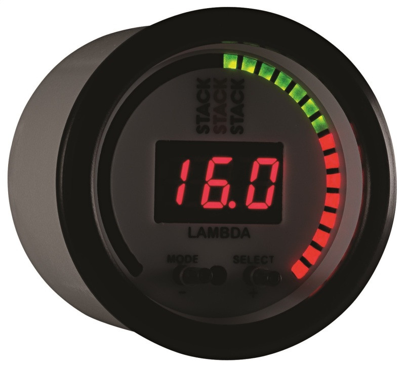 Autometer Stack 52mm Pro-Control Wideband Air/Fuel Ratio (Lambda) Gauge - White - ST3404