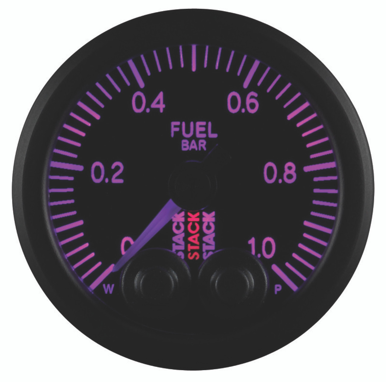 Autometer Stack 52mm 0-1 Bar M10 Male Pro-Control Fuel Pressure Gauge - Black - ST3503