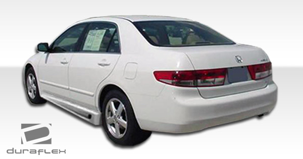 2003-2005 Honda Accord 4DR Duraflex Sigma Body Kit - 4 Piece - Includes Sigma Front Bumper Cover (103296) Sigma Side Skirts Rocker Panels (103308) Sigma Rear Bumper Cover (103295) / Vehicle Year Make Model Trim - 2003-2005-Honda Accord 4DR / Product Type - Kit / Style Name -Sigma / Kit Material - FRP (Fiberglass Reinforced Plastics) / Notes -