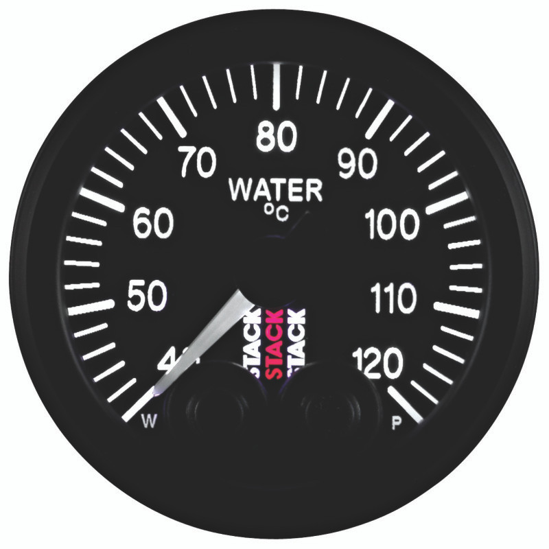 Autometer Stack 52mm 40-120 Deg C 1/8in NPTF Male Pro-Control Water Temp Gauge - Black - ST3507