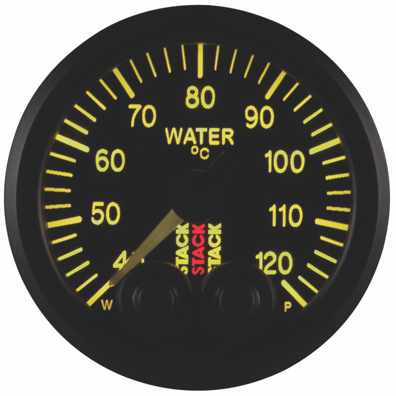 Autometer Stack 52mm 40-120 Deg C 1/8in NPTF Male Pro-Control Water Temp Gauge - Black - ST3507
