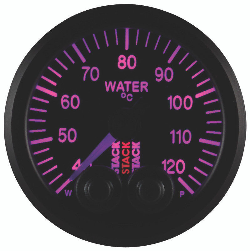 Autometer Stack 52mm 40-120 Deg C 1/8in NPTF Male Pro-Control Water Temp Gauge - Black - ST3507