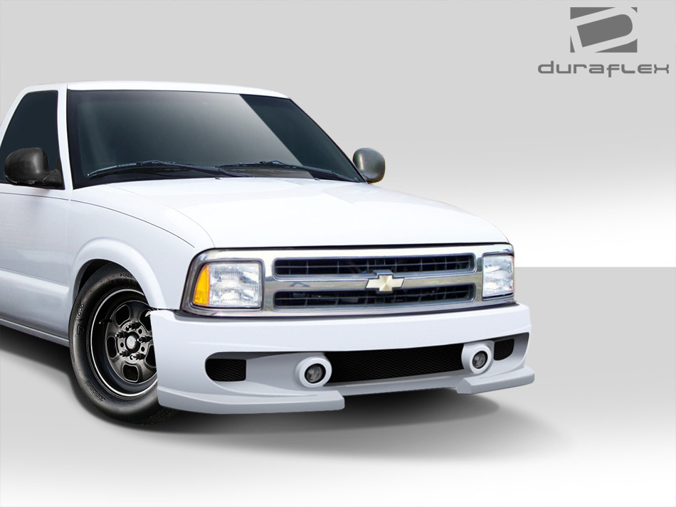 1994-1997 Chevrolet S-10 1994-1997 Blazer 1994-2004 GMC Sonoma Duraflex BT-1 Front Bumper Cover - 1 Piece / Vehicle Year Make Model Trim - 1994-1997-Chevrolet S-10 ALL / Product Type - Front Bumper / Style Name -BT-1 / Kit Material - FRP (Fiberglass Reinforced Plastics) / Notes -