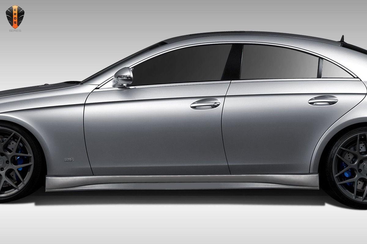 2006-2011 Mercedes CLS Class C219 W219 Eros Version 1 Side Skirts Rocker Panels - 2 Piece (S) / Vehicle Year Make Model Trim - 2006-2011-Mercedes CLS ALL / Product Type - Sideskirts / Style Name -Eros Version 1 / Kit Material - FRP (Fiberglass Reinforced Plastics) / Notes - Note: All Overstock products are sold on a first come, first serve basis. Overstock products are sold as is, and all sales are final. Overstock products may not be returned or exchanged.