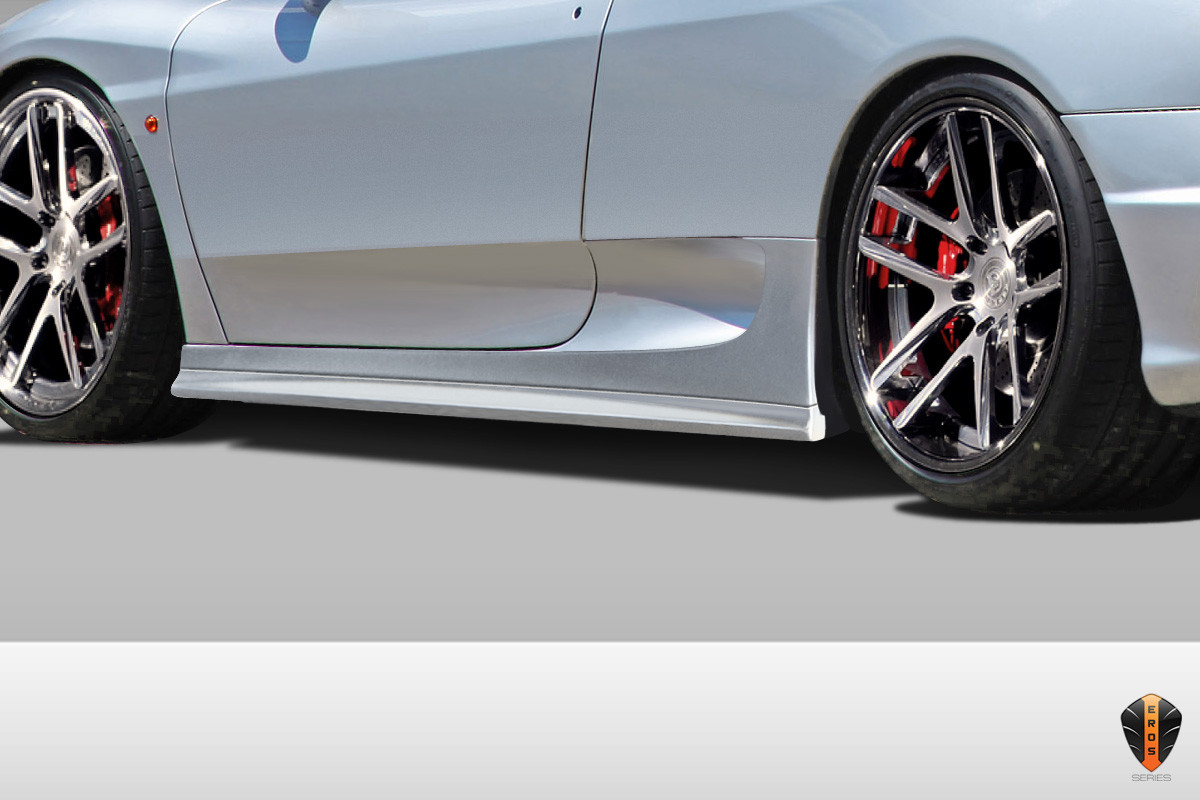 1999-2004 Ferrari 360 Modena Eros Version 1 Side Skirt Rocker Panels - 2 Piece / Vehicle Year Make Model Trim - 1999-2004-Ferrari 360 Modena ALL / Product Type - Sideskirts / Style Name -Eros Version 1 / Kit Material - FRP (Fiberglass Reinforced Plastics) / Notes - Note: All Overstock products are sold on a first come, first serve basis. Overstock products are sold as is, and all sales are final. Overstock products may not be returned or exchanged.
