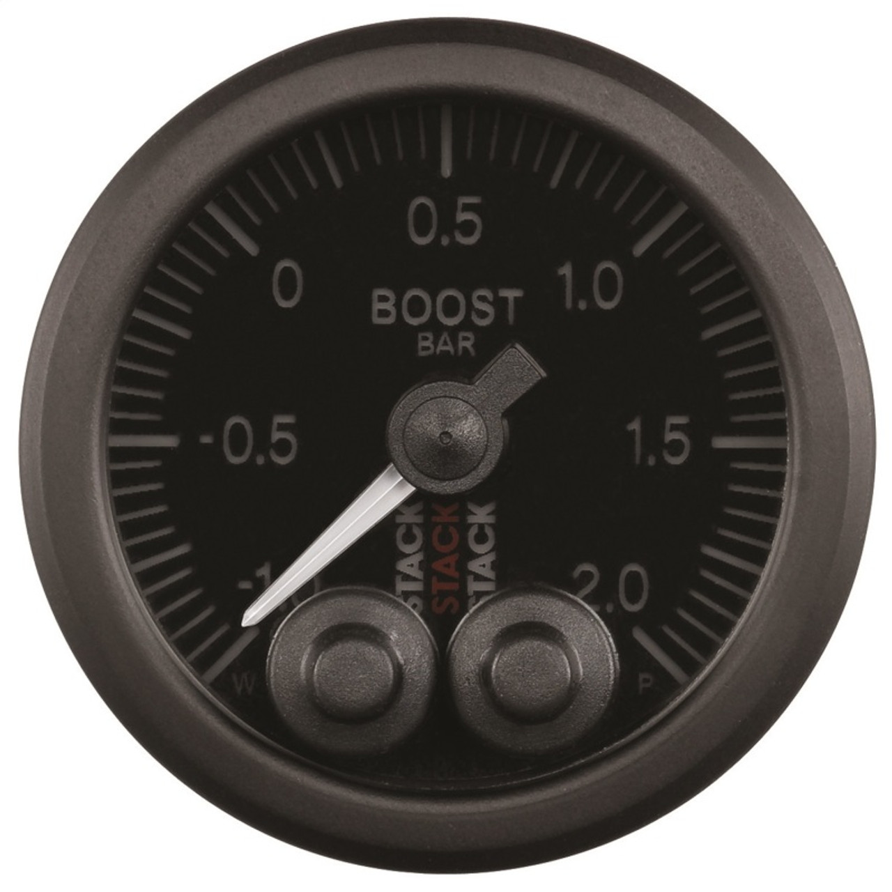 Autometer Stack 52mm -1 to +2 Bar (Incl T-Fitting) Pro-Control Boost Pressure Gauge - Black - ST3511
