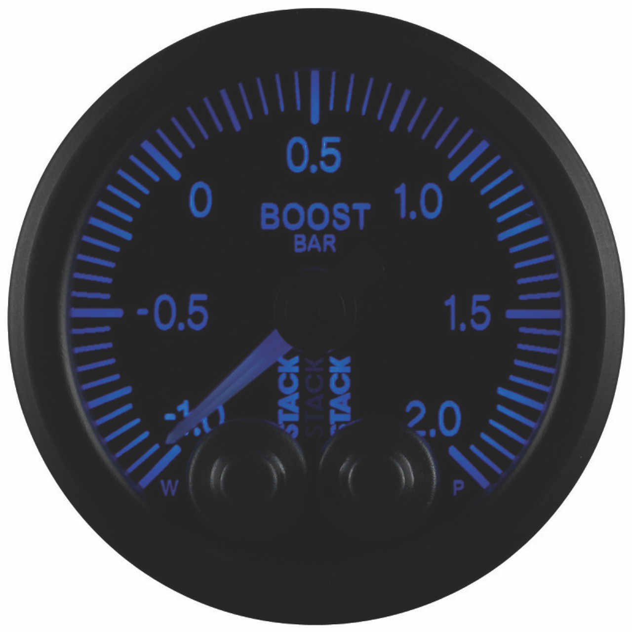 Autometer Stack 52mm -1 to +2 Bar (Incl T-Fitting) Pro-Control Boost Pressure Gauge - Black - ST3511