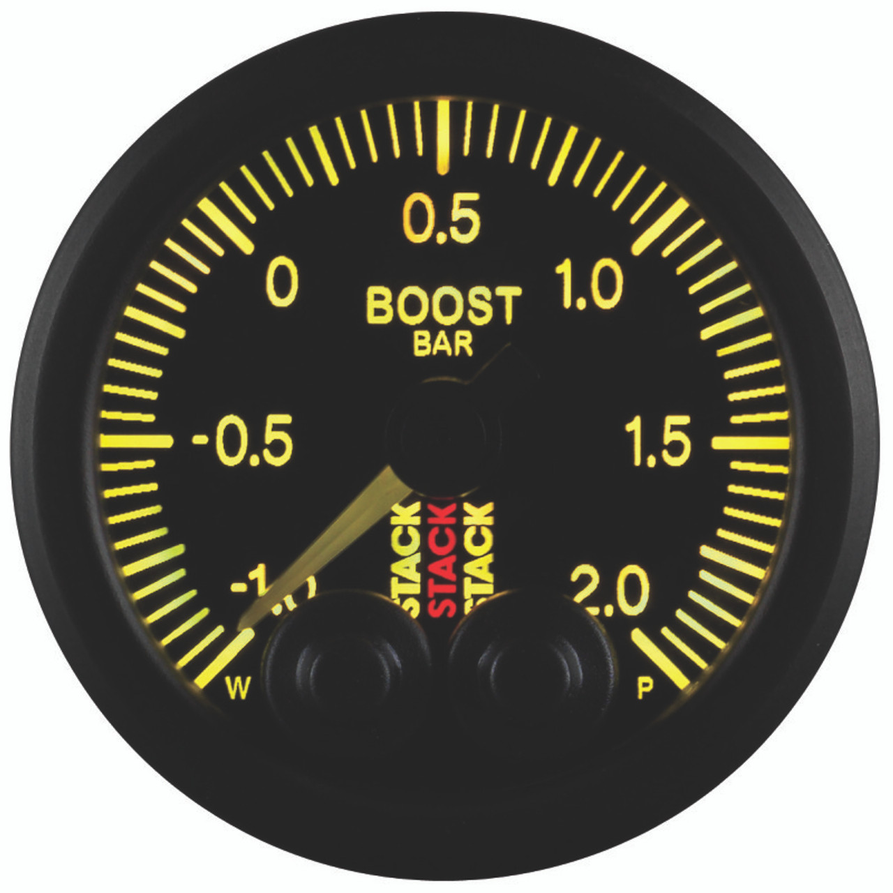 Autometer Stack 52mm -1 to +2 Bar (Incl T-Fitting) Pro-Control Boost Pressure Gauge - Black - ST3511