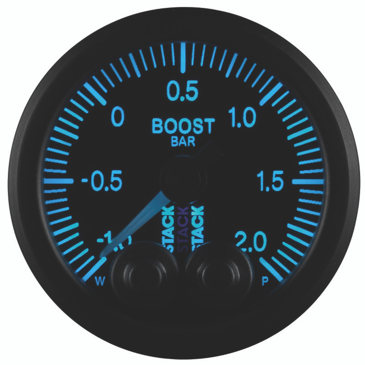 Autometer Stack 52mm -1 to +2 Bar (Incl T-Fitting) Pro-Control Boost Pressure Gauge - Black - ST3511