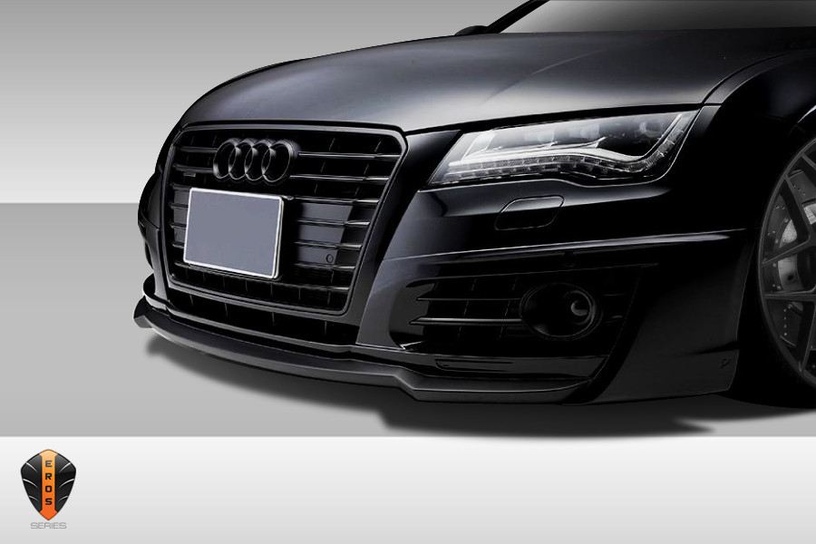 2012-2015 Audi A7 C7 Eros Version 1 Front Lip Under Air Dam Spoiler - 1 Piece / Vehicle Year Make Model Trim - 2012-2015-Audi A7 ALL / Product Type - Front Lip/Add On / Style Name -Eros Version 1 / Kit Material - FRP (Fiberglass Reinforced Plastics) / Notes - will not fit models equiped with Prestige or S-Line Packages