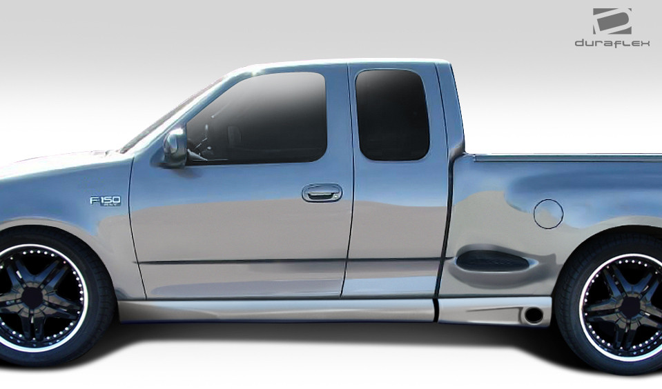 1997-2003 Ford F-150 2DR Extended Cab Flareside Duraflex BT-1 Side Skirts Rocker Panels - 4 Piece / Vehicle Year Make Model Trim - 1997-2003-Ford F150 2DR / Product Type - Sideskirts / Style Name -BT-1 / Kit Material - FRP (Fiberglass Reinforced Plastics) / Notes -