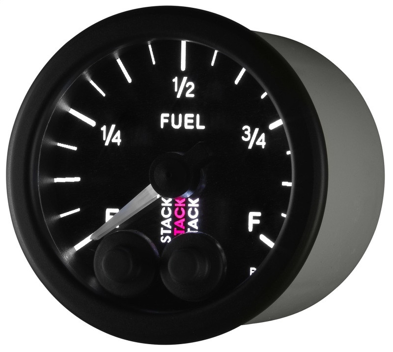 Autometer Stack 52mm 0-280 Ohm Programmable Pro-Control Fuel Level Gauge - Black - ST3515