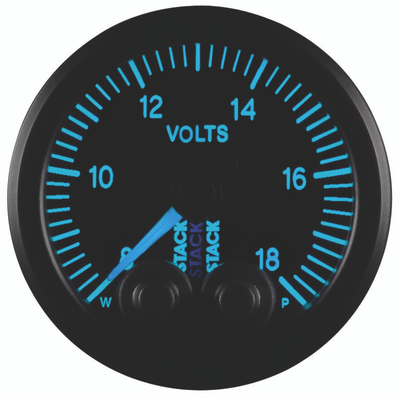 Autometer Stack 52mm 8-18V Pro-Control Battery Voltage Gauge -Black - ST3516