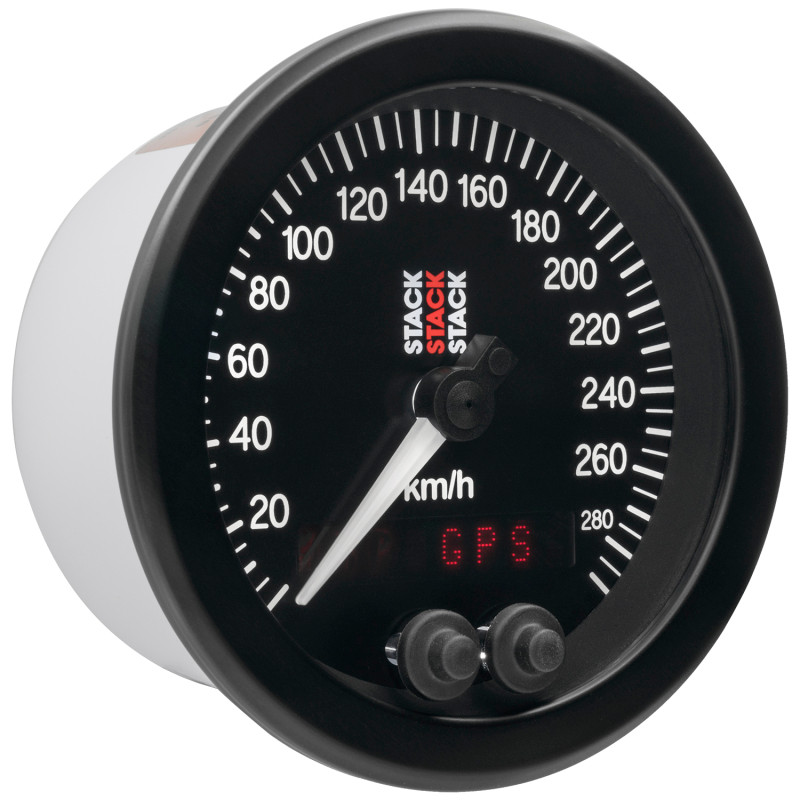Autometer Stack Instruments 88mm 0-290 KM/H GPS Speedometer - Black - ST3804