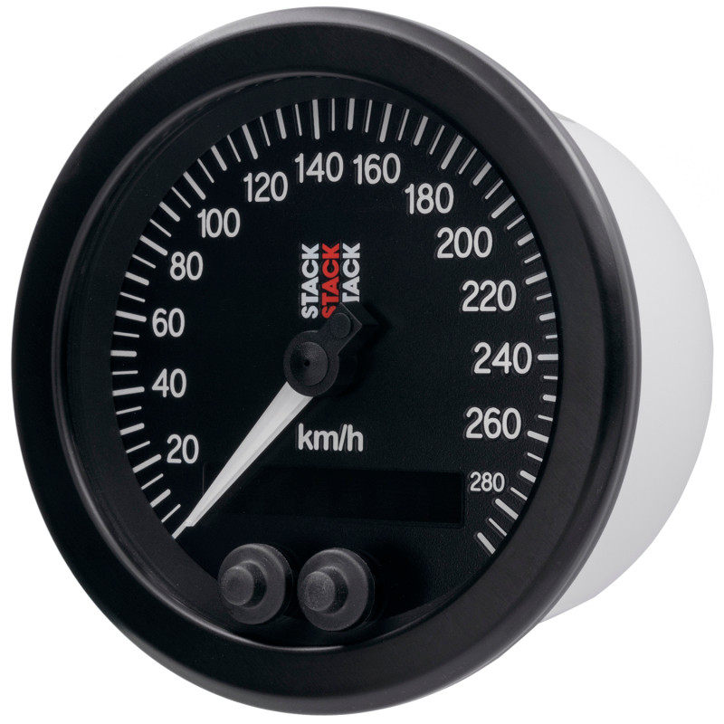 Autometer Stack Instruments 88mm 0-290 KM/H GPS Speedometer - Black - ST3804