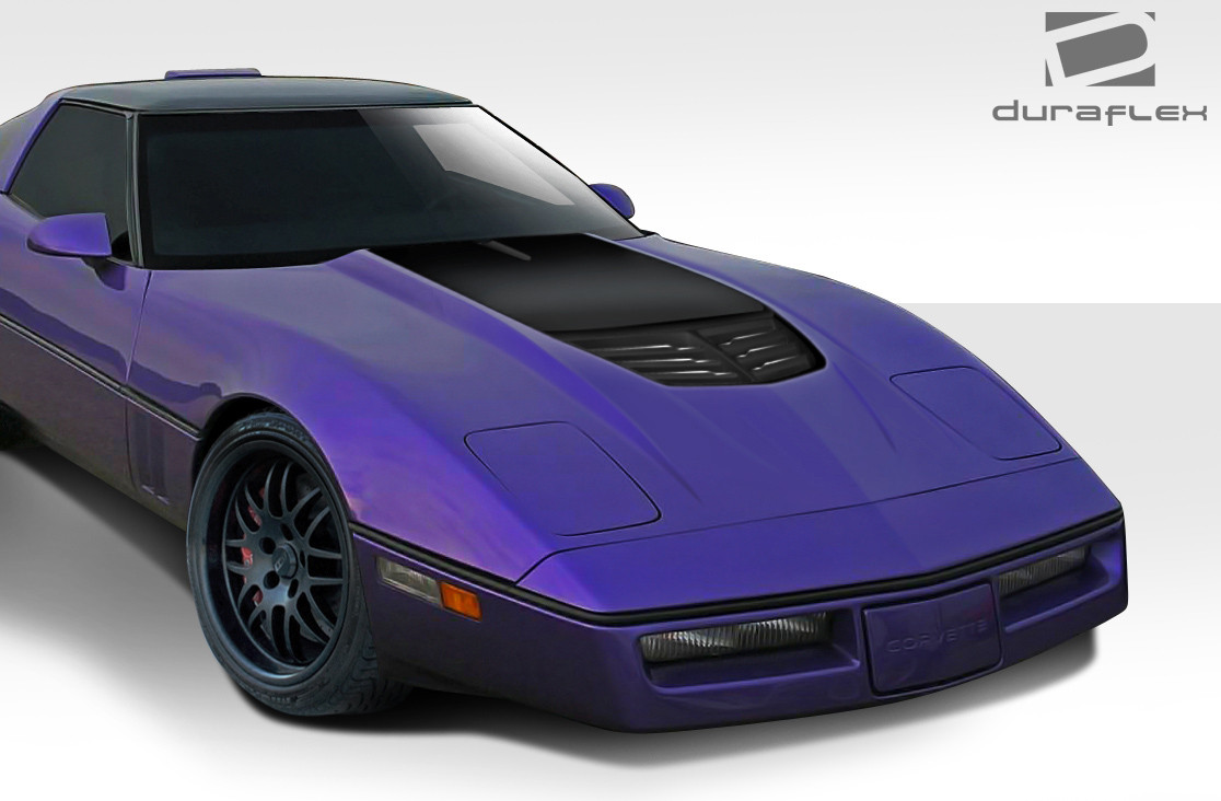1985-1996 Chevrolet Corvette C4 Duraflex Stingray Z Hood - 1 Piece / Vehicle Year Make Model Trim - 1985-1996-Chevrolet Corvette ALL / Product Type - Hood / Style Name -Stingray Z / Kit Material - FRP (Fiberglass Reinforced Plastics) / Notes - Note: Hood pins are required.