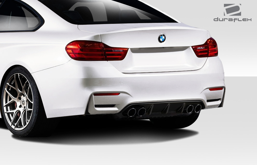 2014-2020 BMW 4 Series F32 Duraflex M4 Look Rear Diffuser ( must be used with M4 look rear bumper) - 1 Piece (S) / Vehicle Year Make Model Trim - 2014-2020-BMW 4 Series ALL / Product Type - Rear Lip/Add On / Style Name -M4 Look / Kit Material - FRP (Fiberglass Reinforced Plastics) / Notes - Note: Must be used with M4 look rear bumper, will not fit oem rear bumper