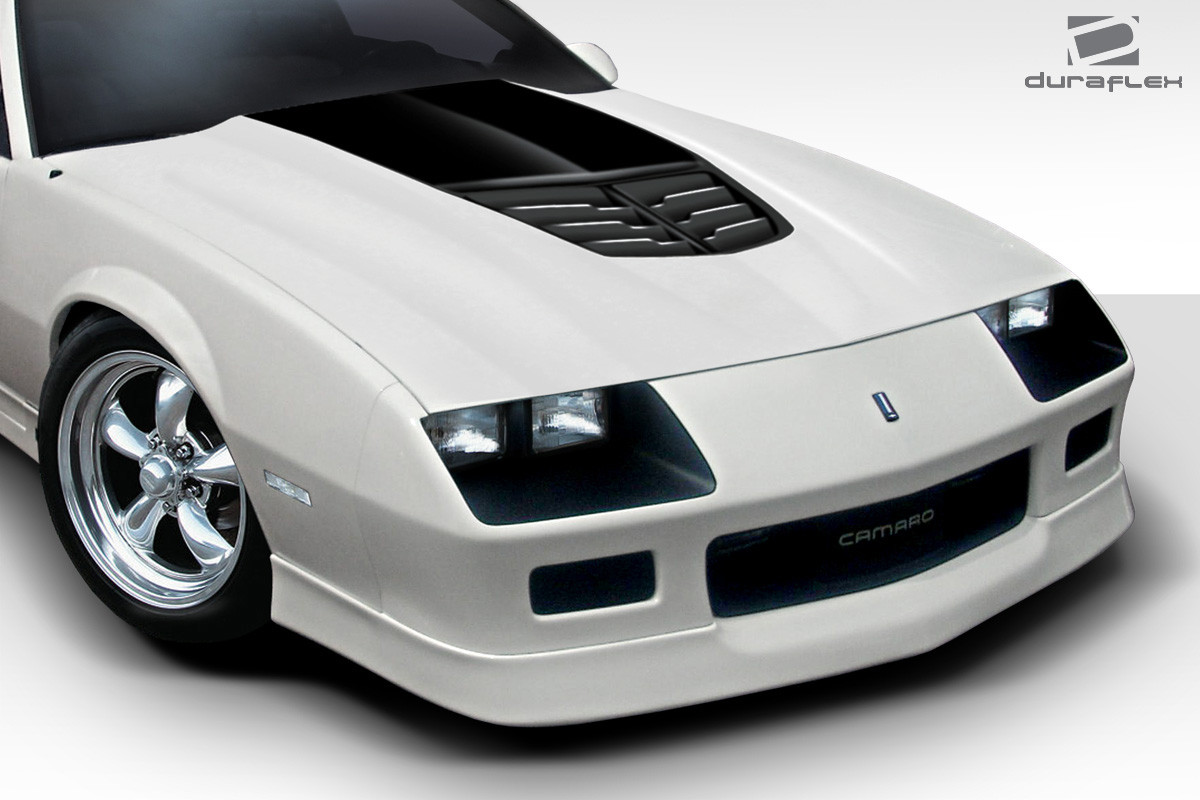 1982-1992 Chevrolet Camaro Duraflex Stingray Z Hood- 1 Piece / Vehicle Year Make Model Trim - 1982-1992-Chevrolet Camaro ALL / Product Type - Hood / Style Name -Stingray Z / Kit Material - FRP (Fiberglass Reinforced Plastics) / Notes - Note: Hood pins are required.