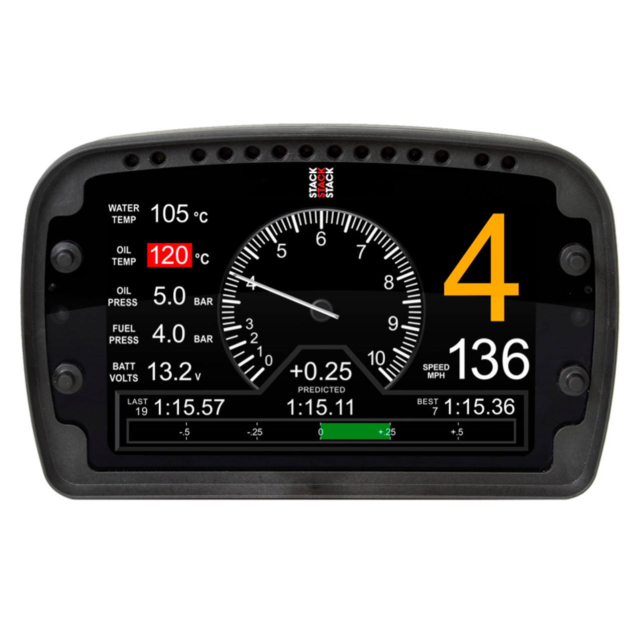 AutoMeter LCD Action Replay Dash, 0-3-8K RPM (PSI, DEG. F, MPH) - ST9918
