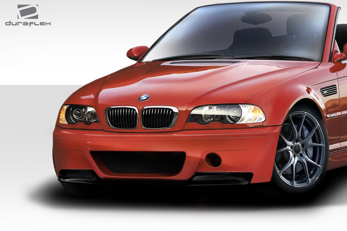 2001-2006 BMW M3 E46 Convertible 2DR Duraflex CSL Look Front Bumper Cover - 1 Piece / Vehicle Year Make Model Trim - 2001-2006-BMW M3 Convertible / Product Type - Front Bumper / Style Name -CSL Look / Kit Material - FRP (Fiberglass Reinforced Plastics) / Notes -