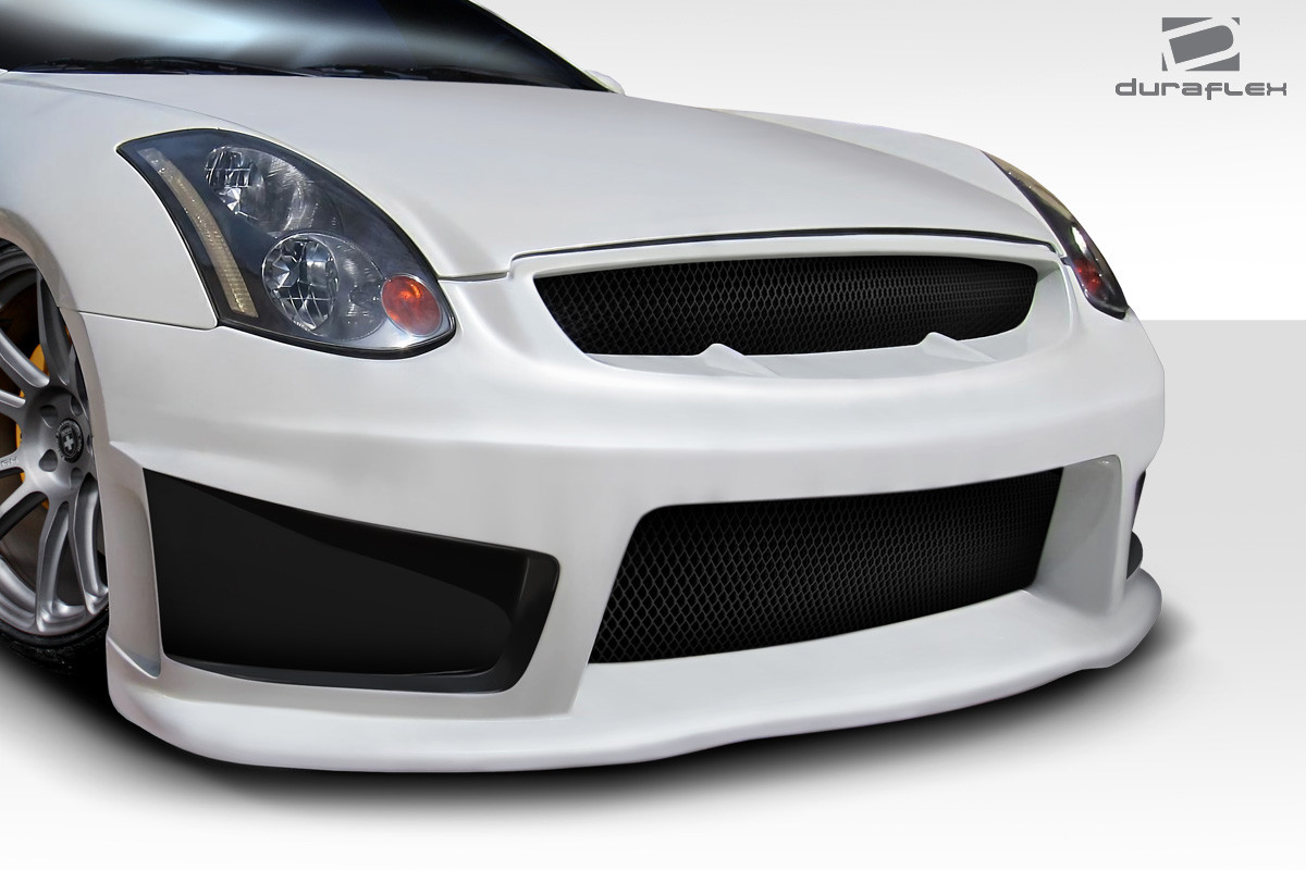 2003-2007 Infiniti G Coupe G35 Duraflex C-Spec Front Bumper - 1 Piece / Vehicle Year Make Model Trim - 2003-2007-Infiniti G Coupe 2DR / Product Type - Front Bumper / Style Name -C-Spec / Kit Material - FRP (Fiberglass Reinforced Plastics) / Notes -