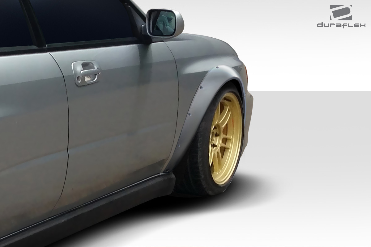 2002-2003 Subaru Impreza WRX 4DR Duraflex Race Front Fender Flares - 4 Piece / Vehicle Year Make Model Trim - 2002-2003-Subaru Impreza 4DR / Product Type - Fender Flare / Style Name -Race / Kit Material - FRP (Fiberglass Reinforced Plastics) / Notes - note: for WRX models only