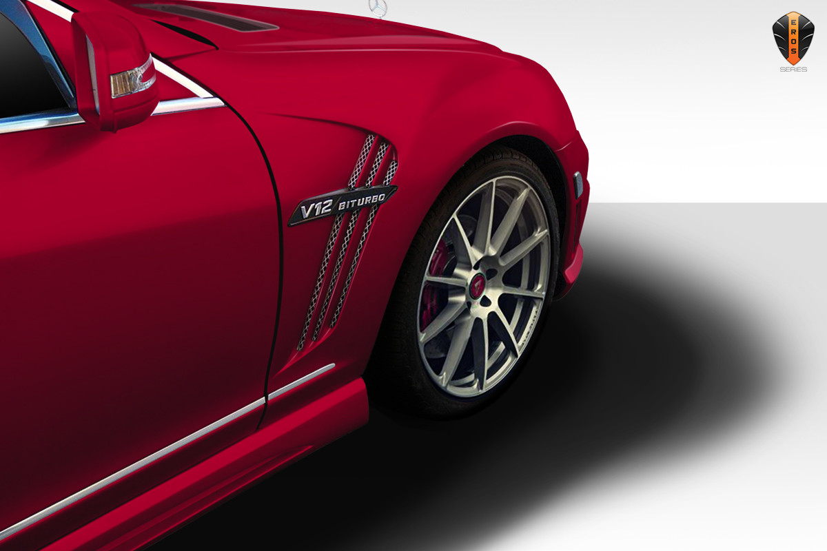 2007-2013 Mercedes S Class W221 Eros Version 2 Fenders - 2 Piece / Vehicle Year Make Model Trim - 2007-2013-Mercedes S Class ALL / Product Type - Fender / Style Name -Eros Version 2 / Kit Material - FRP (Fiberglass Reinforced Plastics) / Notes -