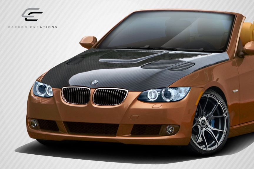 2007-2010 BMW 3 Series E92 2dr E93 Convertible Carbon Creations DriTech GTR Hood - 1 Piece / Vehicle Year Make Model Trim - 2007-2010-BMW 3 Series 2DR / Product Type - Hood / Style Name -GTR / Kit Material - Carbon Fiber / Notes - Note: Hood pins are required.