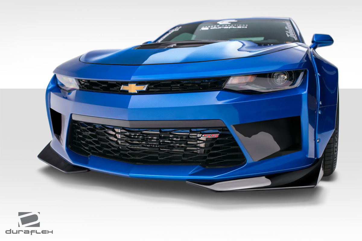 2016-2018 Chevrolet Camaro Duraflex Grid Front Bumper - 1 Piece ( With Integrated front bumper air ducts and front splitters) / Vehicle Year Make Model Trim - 2016-2018-Chevrolet Camaro ALL / Product Type - Front Bumper / Style Name -Grid / Kit Material - FRP (Fiberglass Reinforced Plastics) / Notes -