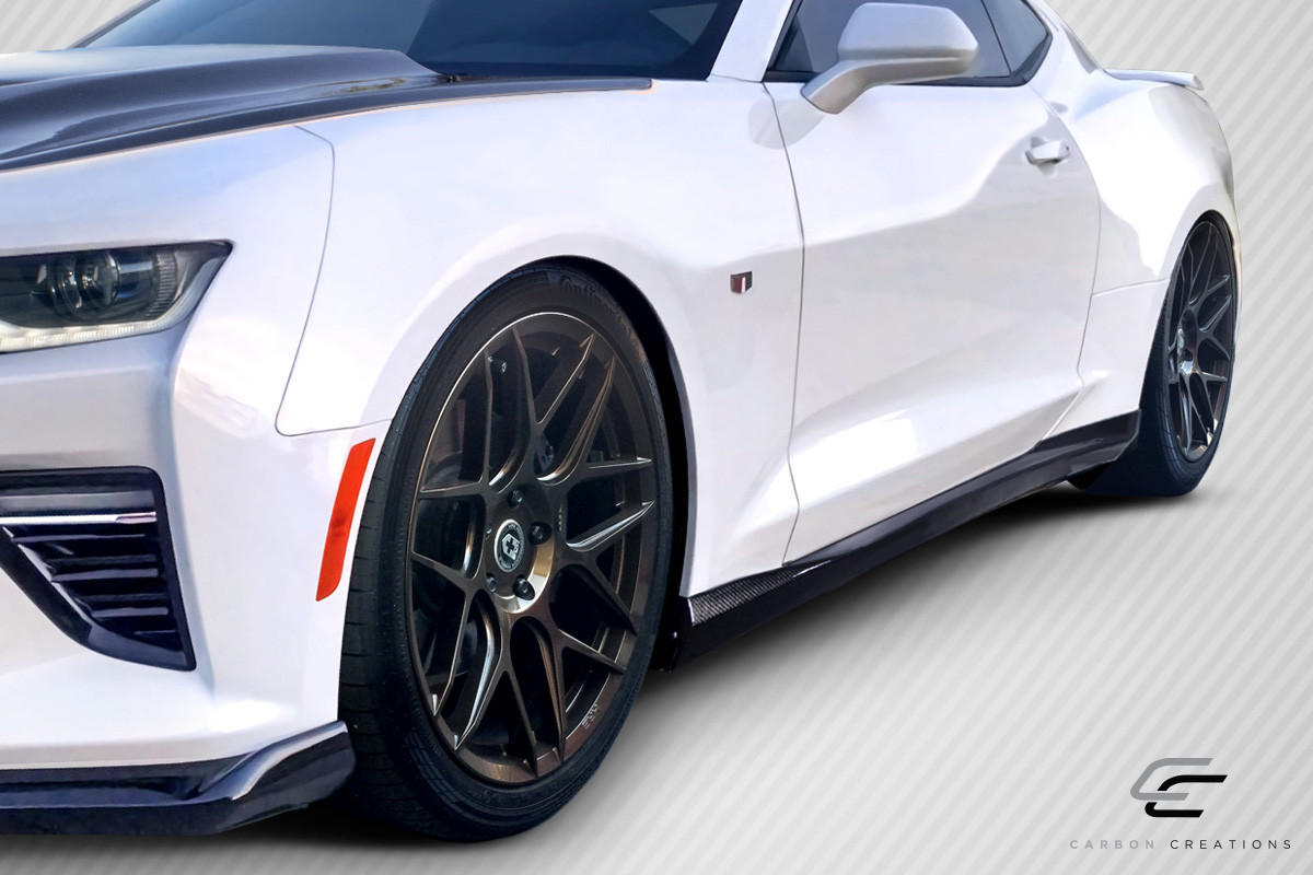2016-2023 Chevrolet Camaro Carbon Creations GM-X Side Skirts - 2 Piece / Vehicle Year Make Model Trim - 2016-2023-Chevrolet Camaro ALL / Product Type - Sideskirts / Style Name -GM-X / Kit Material - Carbon Fiber / Notes -