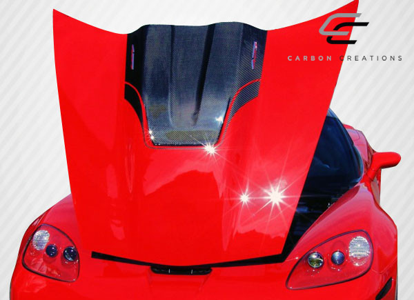 2005-2013 Chevrolet Corvette C6 Carbon Creations DriTech ZR Edition Hood - 1 Piece / Vehicle Year Make Model Trim - 2005-2013-Chevrolet Corvette ALL / Product Type - Hood / Style Name -ZR Edition / Kit Material - Carbon Fiber / Notes - Note: Hood pins are required.