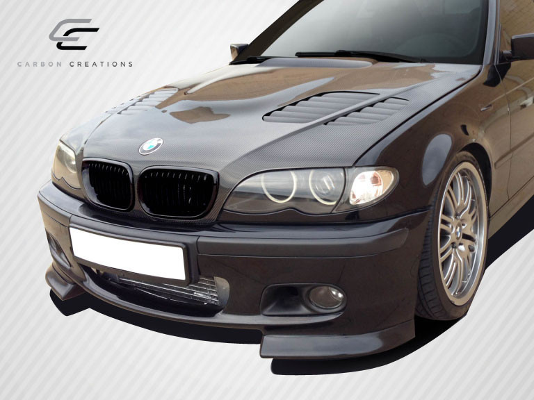 2002-2005 BMW 3 Series E46 4DR Carbon Creations DriTech GTR Hood - 1 Piece / Vehicle Year Make Model Trim - 2002-2005-BMW 3 Series 4DR / Product Type - Hood / Style Name -GTR / Kit Material - Carbon Fiber / Notes - Note: Hood pins are required.