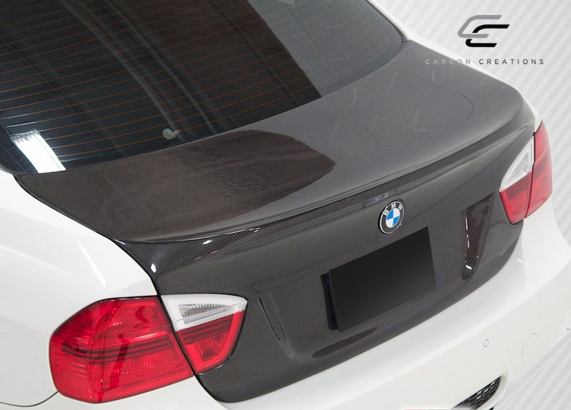 2006-2008 BMW 3 Series E90 4DR Carbon Creations DriTech CSL Look Trunk - 1 Piece / Vehicle Year Make Model Trim - 2006-2008-BMW 3 Series 4DR / Product Type - Trunk/Hatch / Style Name -CSL Look / Kit Material - Carbon Fiber / Notes -