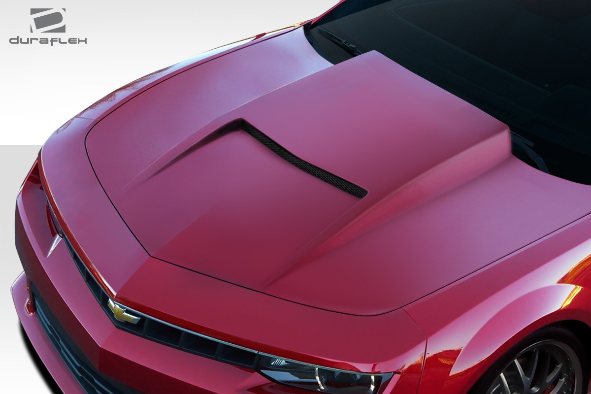 2010-2015 Chevrolet Camaro Duraflex Viper Look Hood - 1 Piece / Vehicle Year Make Model Trim - 2010-2015-Chevrolet Camaro ALL / Product Type - Hood / Style Name -Viper Look / Kit Material - FRP (Fiberglass Reinforced Plastics) / Notes - Note: Hood pins are required.
