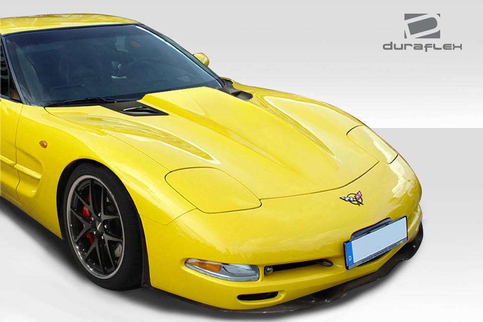 1997-2004 Chevrolet Corvette C5 Duraflex DTM Hood - 1 Piece (S) / Vehicle Year Make Model Trim - 1997-2004-Chevrolet Corvette ALL / Product Type - Hood / Style Name -DTM / Kit Material - FRP (Fiberglass Reinforced Plastics) / Notes - Note: Hood pins are required.