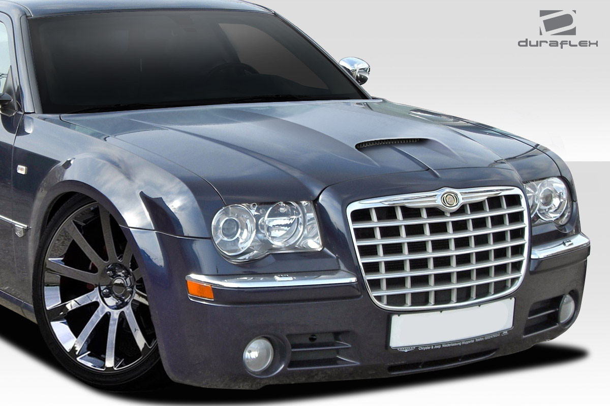 2005-2010 Chrysler 300 300C Duraflex SRT Look Hood - 1 Piece / Vehicle Year Make Model Trim - 2005-2010-Chrysler 300C ALL / Product Type - Hood / Style Name -SRT Look / Kit Material - FRP (Fiberglass Reinforced Plastics) / Notes - Note: Hood pins are required.