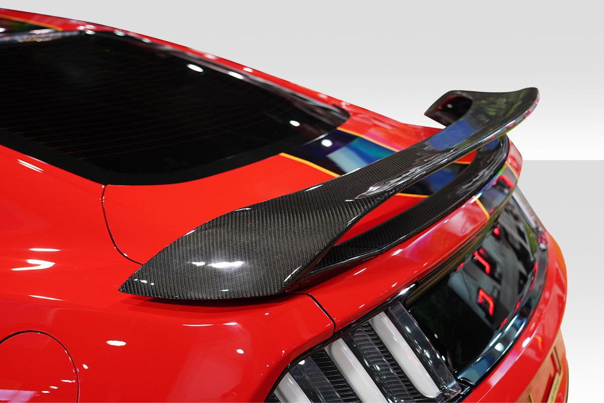 2015-2023 Ford Mustang Coupe Carbon Creations GT350 Look Wing - 1 Piece / Vehicle Year Make Model Trim - 2015-2023-Ford Mustang 2DR / Product Type - Wing / Style Name -GT350 Look / Kit Material - Carbon Fiber / Notes -