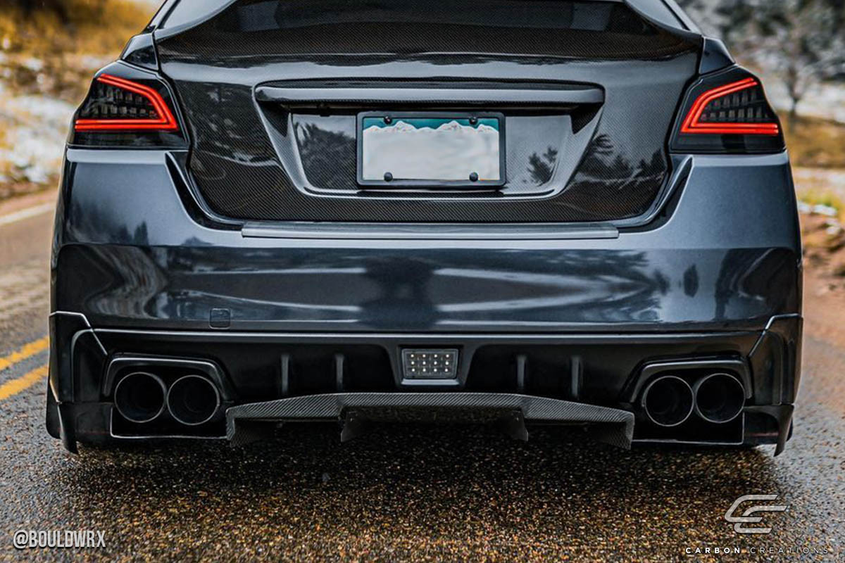 2015-2021 Subaru WRX STI Carbon Creations VRS Rear Diffuser - 13 Piece / Vehicle Year Make Model Trim - 2015-2021-Subaru WRX ALL / Product Type - Rear Lip/Add On / Style Name -VRS / Kit Material - Carbon Fiber / Notes -