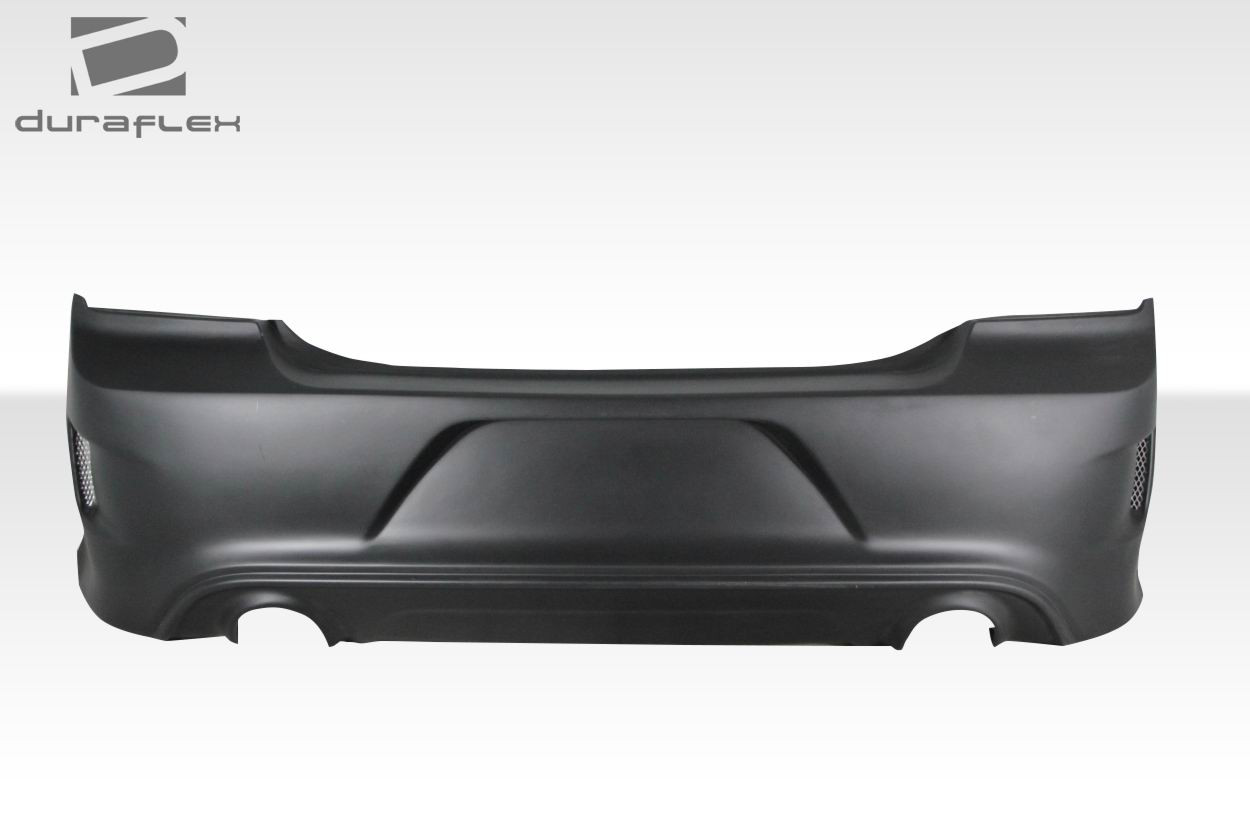 2011-2014 Dodge Charger Duraflex Hellcat Look Rear Bumper - 1 Piece / Vehicle Year Make Model Trim - 2011-2014-Dodge Charger ALL / Product Type - Rear Bumper / Style Name -Hellcat Look / Kit Material - FRP (Fiberglass Reinforced Plastics) / Notes -