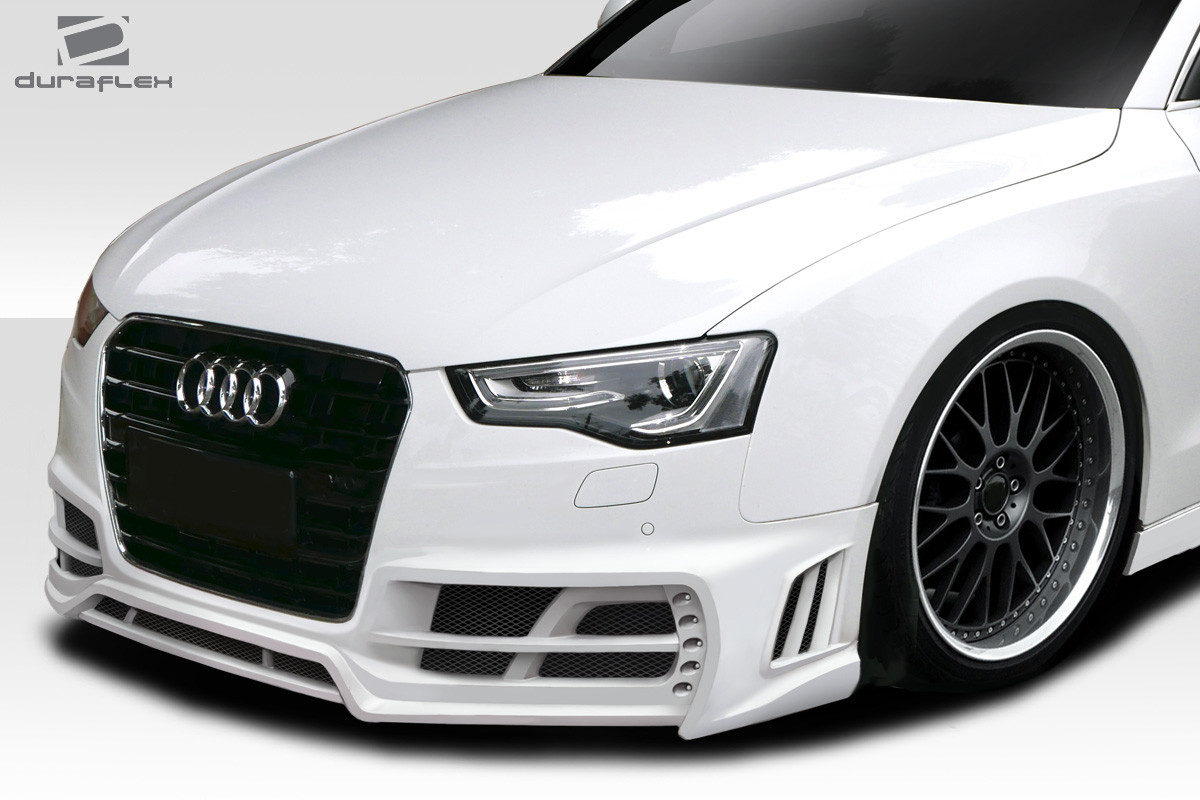 2013-2016 Audi A5 B8 4DR Duraflex TKR Front Bumper - 1 Piece / Vehicle Year Make Model Trim - 2013-2016-Audi A5 4DR / Product Type - Front Bumper / Style Name -TKR / Kit Material - FRP (Fiberglass Reinforced Plastics) / Notes -