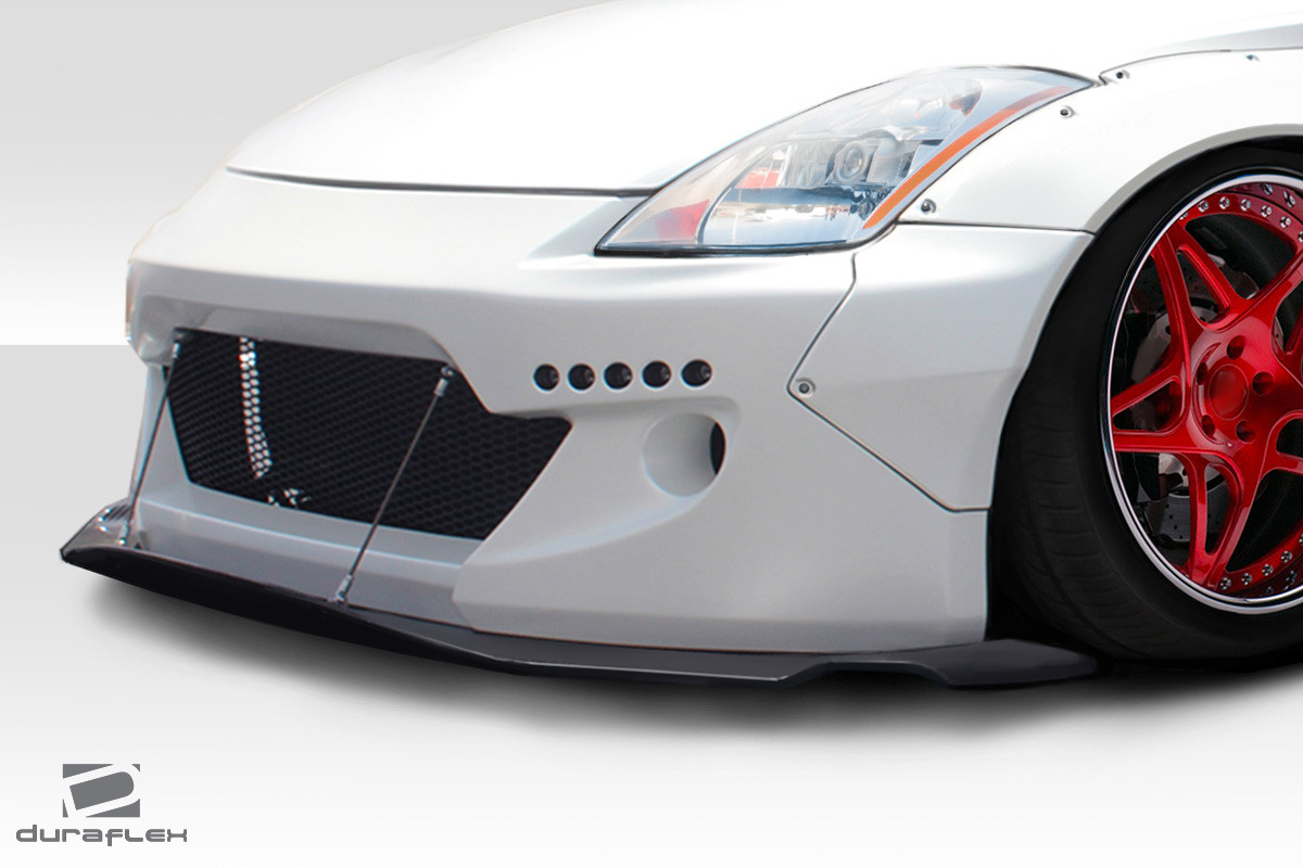 2003-2008 Nissan 350Z Z33 Duraflex RBS Front Splitter - 1 Piece / Vehicle Year Make Model Trim - 2003-2008-Nissan 350Z ALL / Product Type - Front Lip/Add On / Style Name -RBS / Kit Material - FRP (Fiberglass Reinforced Plastics) / Notes -