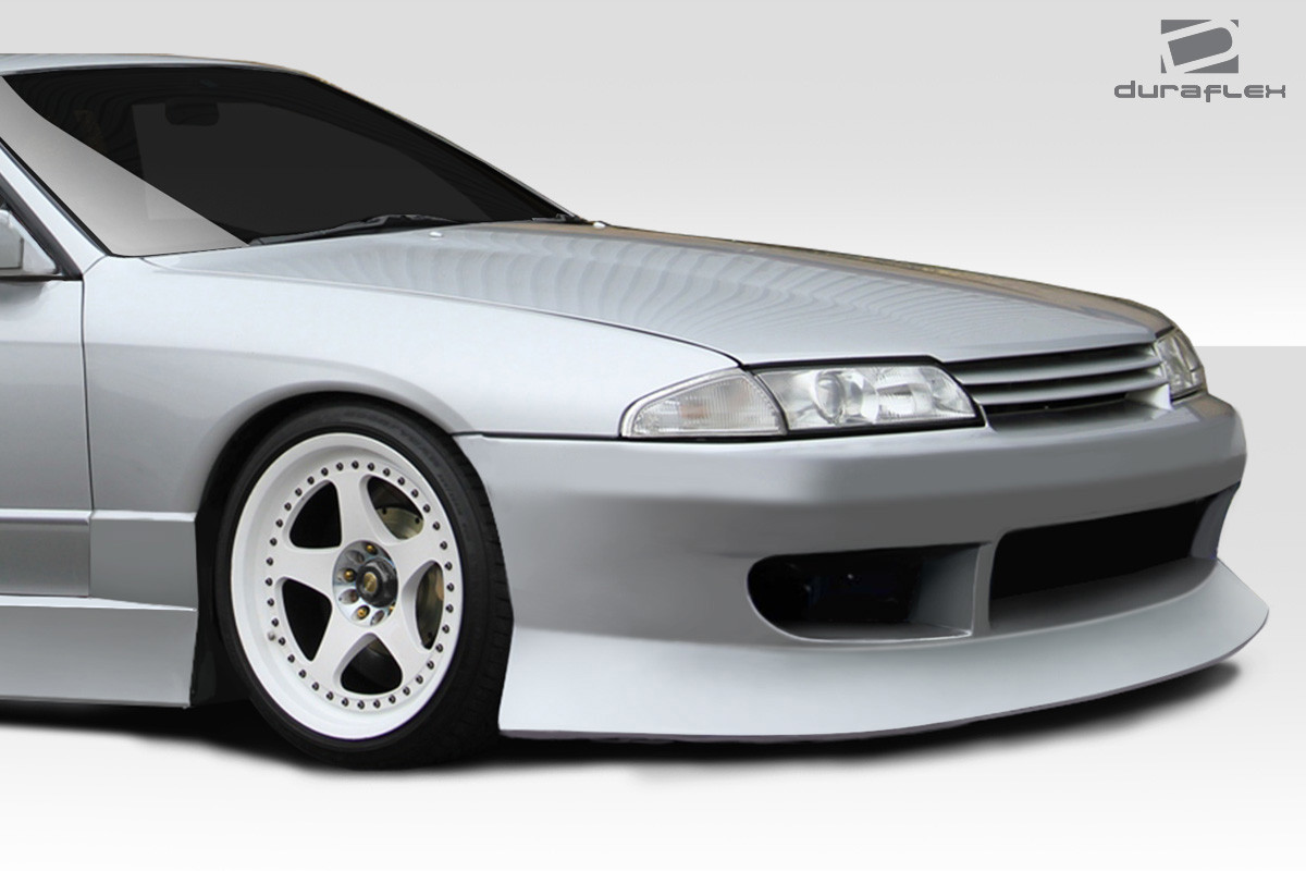 1989-1994 Nissan Skyline R32 2DR / 4DR Duraflex Type U Front Bumper - 1 Piece / Vehicle Year Make Model Trim - 1989-1994-Nissan Skyline ALL / Product Type - Front Bumper / Style Name -Type U / Kit Material - FRP (Fiberglass Reinforced Plastics) / Notes -