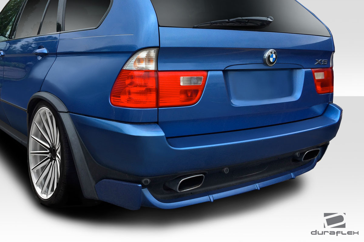 2000-2006 BMW X5 Duraflex 4.8is Look Rear Lip Spoiler - 1 Piece / Vehicle Year Make Model Trim - 2000-2006-BMW X5 ALL / Product Type - Rear Lip/Add On / Style Name -4.8is Look / Kit Material - FRP (Fiberglass Reinforced Plastics) / Notes -