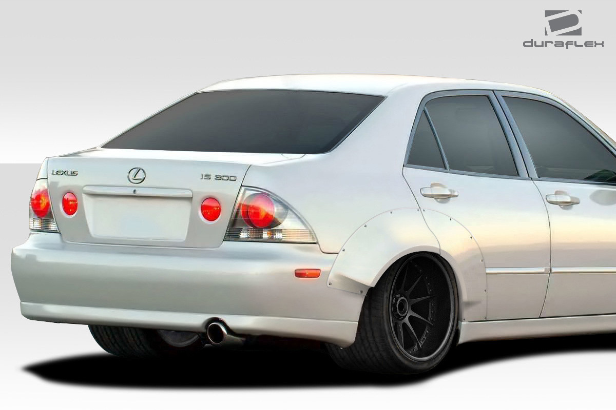 2000-2005 Lexus IS Series IS300 Duraflex RBS Rear Fender Flares - 4 Piece / Vehicle Year Make Model Trim - 2000-2005-Lexus IS ALL / Product Type - Fender Flare / Style Name -RBS / Kit Material - FRP (Fiberglass Reinforced Plastics) / Notes -