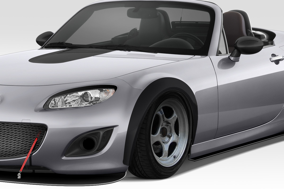 2006-2015 Mazda Miata Super20 Look Duraflex Front Fender Flares - 4 Piece / Vehicle Year Make Model Trim - 2006-2015-Mazda Miata ALL / Product Type - Fender Flare / Style Name -Super20 Look / Kit Material - FRP (Fiberglass Reinforced Plastics) / Notes -